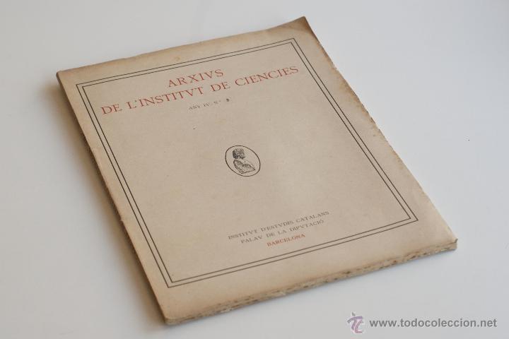 Libros antiguos: Arxius de lInstitut de Ci&egrave;ncies - Any IV - 1919 - Foto 12