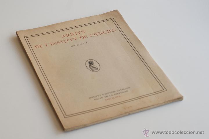 Libros antiguos: Arxius de lInstitut de Ci&egrave;ncies - Any IV - 1919 - Foto 13