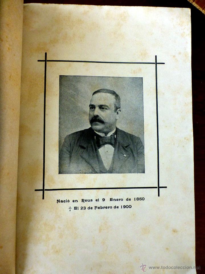 Libros antiguos: Corona F&uacute;nbre A D. Luis Quer cugat 1900 - Foto 3