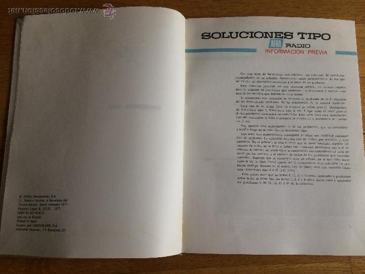 Libros antiguos: Soluciones tipo para radiot&eacute;cnicos - Foto 2