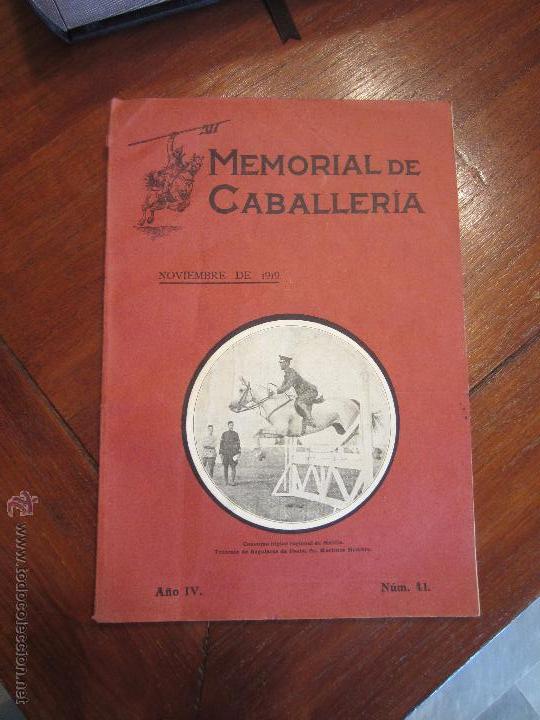 Libros antiguos: MEMORIAL DE CABALLERIA NOVIEMBRE DE 1919 N. 41