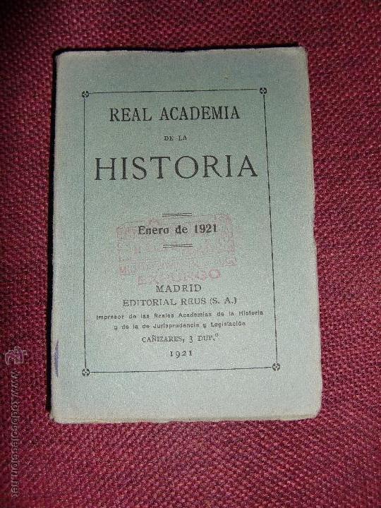 Libros antiguos: Real academia de la Historia 1921 - Foto 1