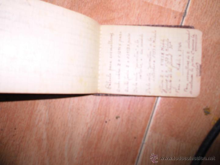 Libros antiguos: PEQUEÑO LIBRO MANUSCRITO FORMULAS DE MECANICA EN COCHES ANTIGUOS - Foto 2 - 51799933