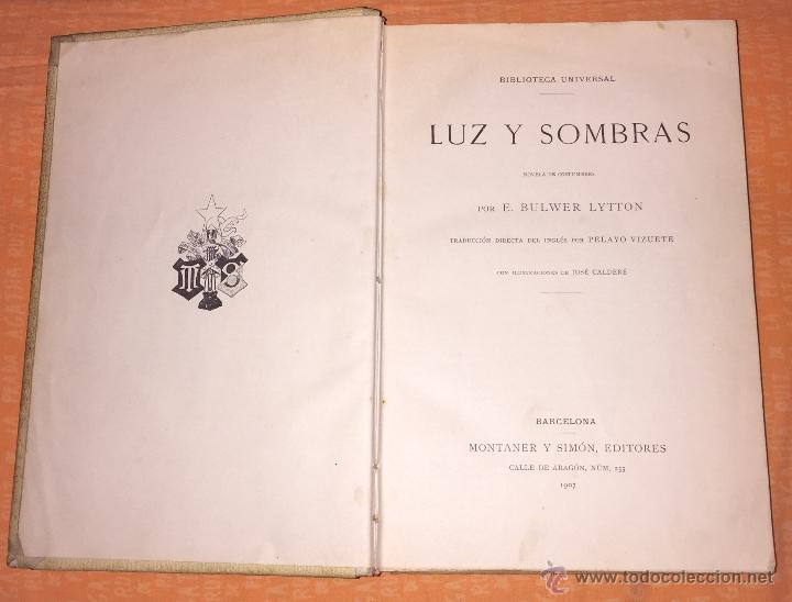 Libros antiguos: Libro - luz y sombra - Foto 4