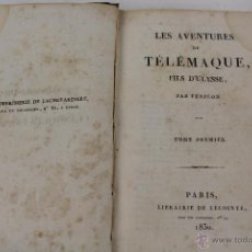 Libros antiguos: L- 2582. LES AVENTURES DE TELEMAQUE. FILS D' ULISES. PAR FENELON.. TOME I. 1830. . Lote 52244988