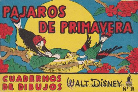 Libros antiguos: CUADERNOS DE DIBUJOS WALT DISNEY PAJAROS DE PRIMAVERA - Foto 1