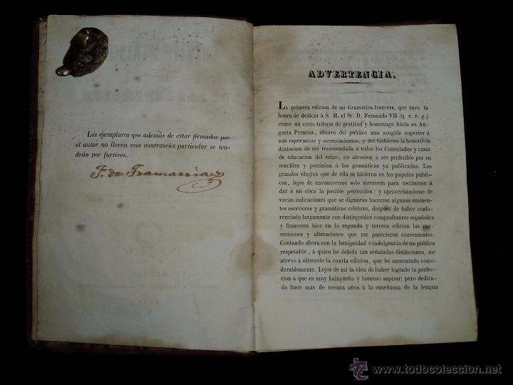 Libros antiguos: Gram&aacute;tica Francesa para Uso de Espa&ntilde;oles 1848 - Foto 3