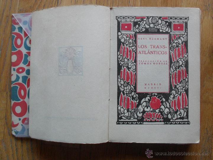 Libros antiguos: LOS TRANSATLANTICOS Abel Hermant, 1921 - Foto 2
