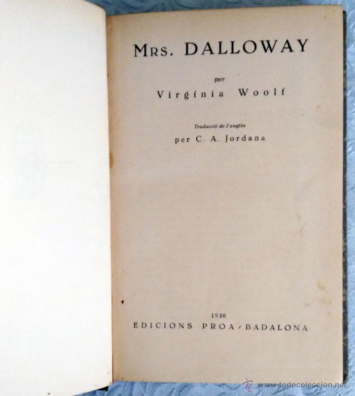 Libros antiguos: MRS.DALLOWAY PER VIRGINIA WOOLF &ndash; 1930 &ndash; PRIMERA EDICI&Oacute; - Foto 1