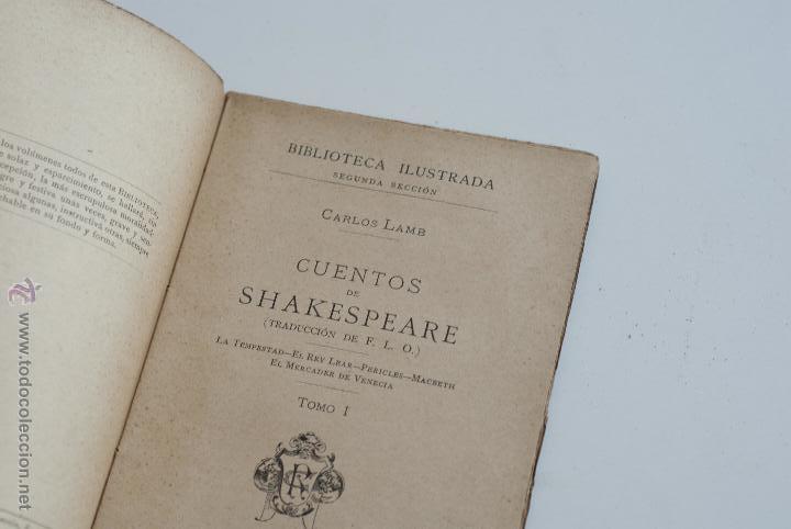 Libros antiguos: Biblioteca Ilustrada - Cuentos de Shakespeare  1893 - Foto 3