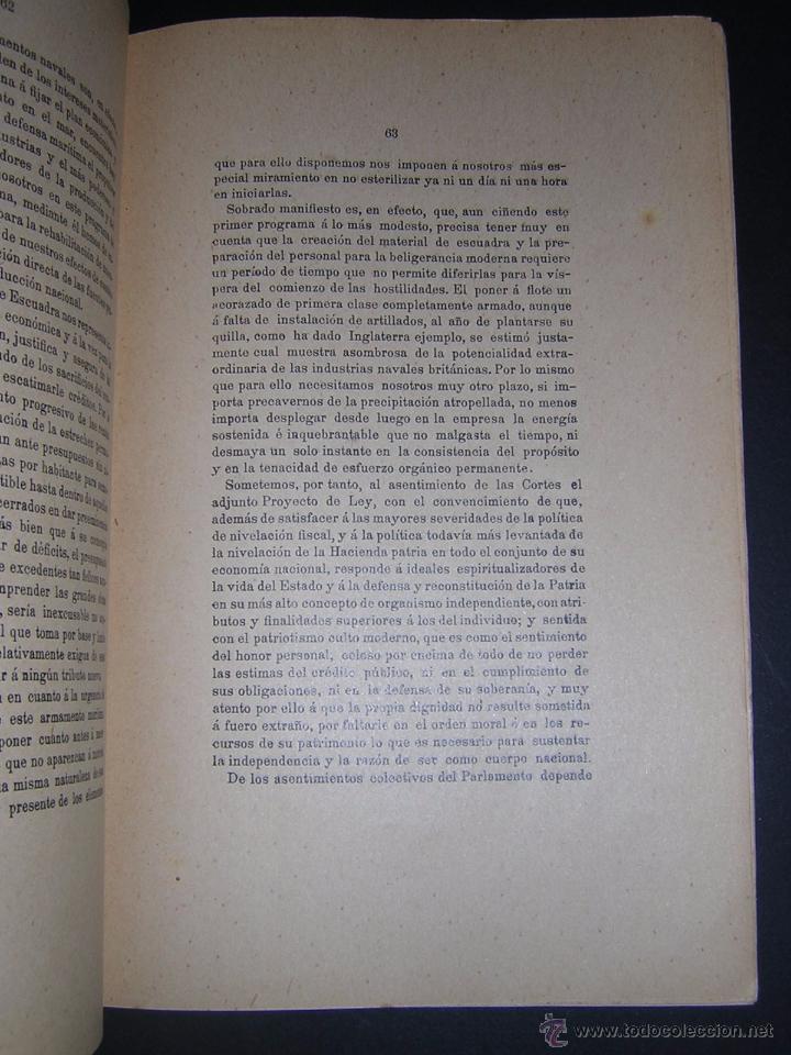 Libros antiguos: 1903 - JOAQU&Iacute;N S&Aacute;NCHEZ DE TOCA - NUESTRA DEFENSA NAVAL - Foto 4