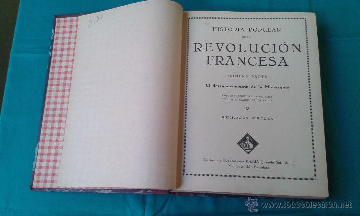 Libros antiguos: HISTORIA POPULAR DE LA REVOLUCION FRANCESA - Foto 1