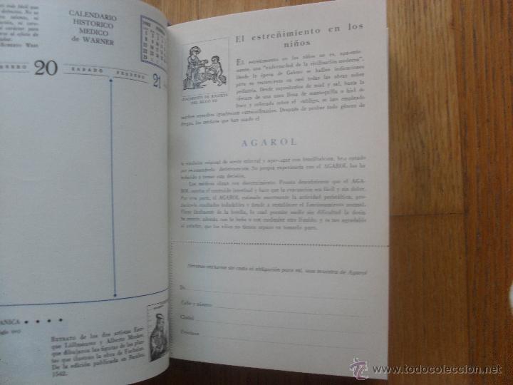 Libros antiguos: CALENDARIO HISTORICO MEDICO DE WARNER 1932, - Foto 2