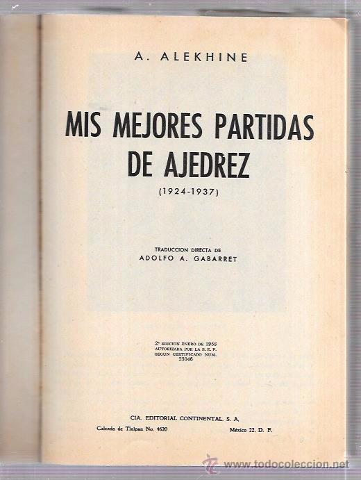 Minhas Melhores Partidas de Xadrez 1924-1937 - Alekhine