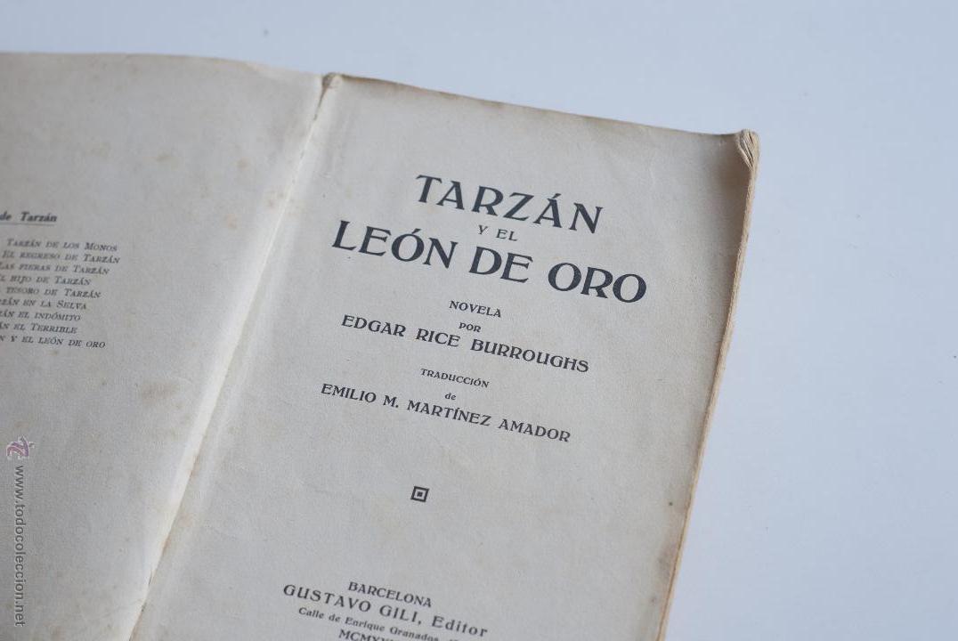 Libros antiguos: Tarz&aacute;n y el le&oacute;n de oro - Edgar Rice Burroughs  1927 - Foto 1