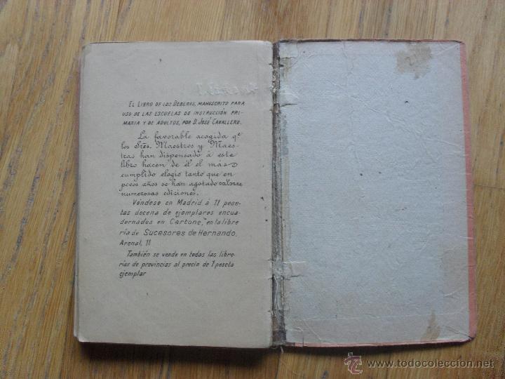 Libros antiguos: EL LIBRO DE LOS DEBERES , Jose Caballero ,1912 - Foto 5