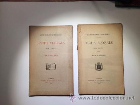 Libros antiguos: Jochs Florals de 1901. Centre Catalanista Sarrianench - Foto 1