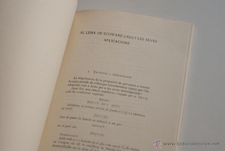 Libros antiguos: Institut de ci&egrave;ncies - Teor&iacute;a de la representaci&oacute; conforme - J. Rey Pastor  1915 - Foto 4