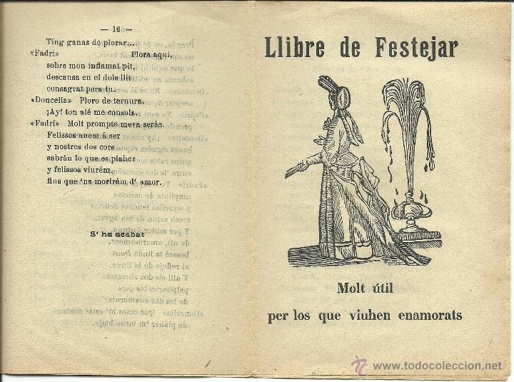 Antiquarische B&uuml;cher: LLIBRE DE FESTEJAR. Molt &uacute;til per los que viuhen enamorats.