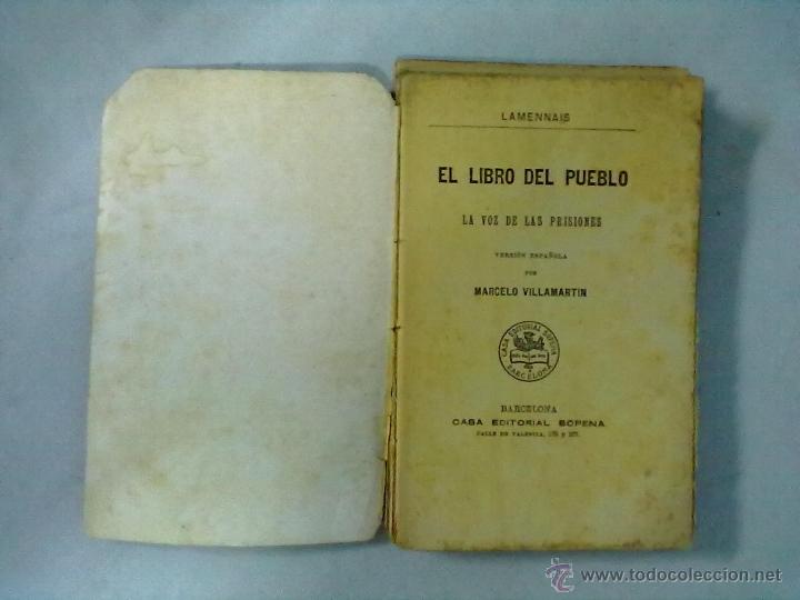 Libros antiguos: ROBERTO LANENNAIS EL LIBRO DEL PUEBLO LA VOZ DE LAS PRISIONES - Foto 3