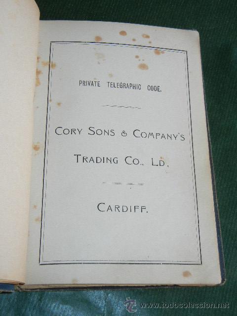 Antiquarische B&uuml;cher: CLAVE TELEGR&Aacute;FICA PRIVADA COMERCIO CARB&Oacute;N - CORY SONS & COMPANY'S TRADING CO. LD. CARDIFF