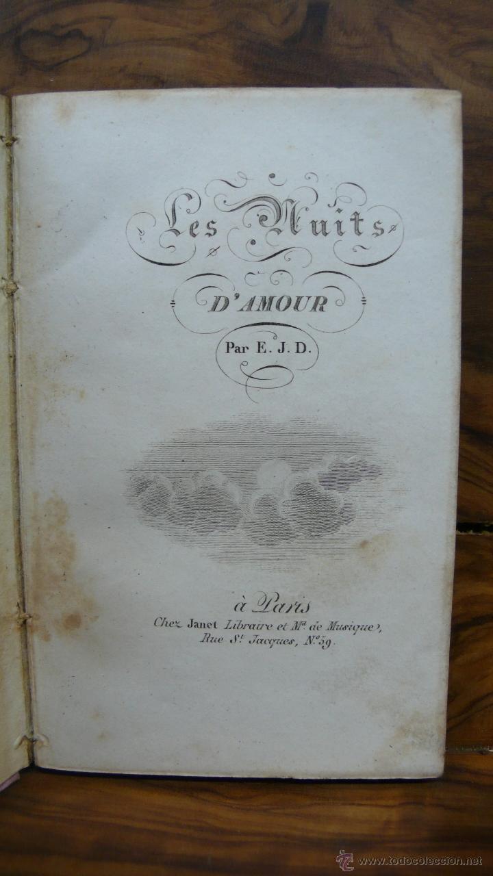 Libros antiguos: LES NUITS DAMOR. E.J.D. (c. 1850). ILUSTRADO CON GRABADOS. - Foto 1
