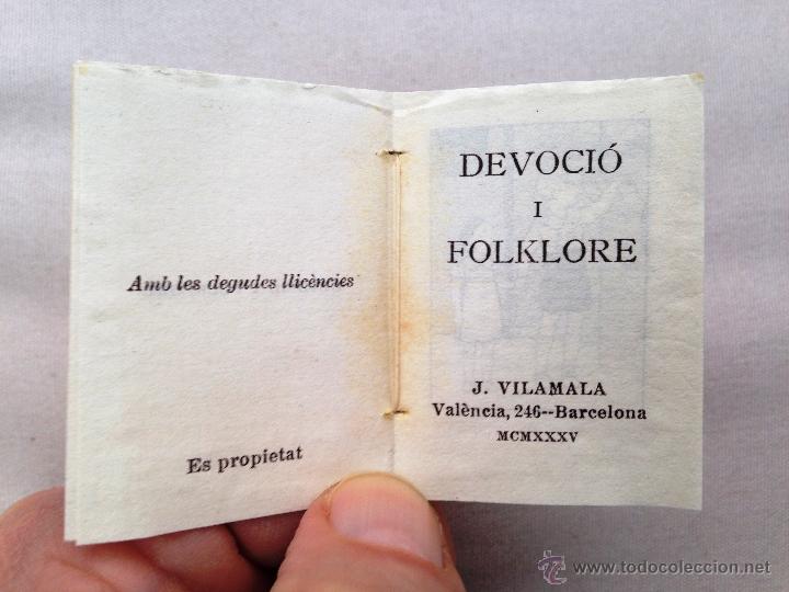 Libros antiguos: LIBRO MINIATURA - DEVOCI&Oacute; I FOLKLORE - BARCELONA, 1935 - TEXTO EN CATAL&Aacute;N - Foto 2