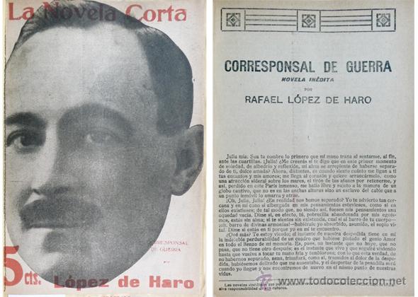 Libros antiguos: L&Oacute;PEZ DE HARO, Rafael.  Corresponsal de guerra.  1917. - Foto 1