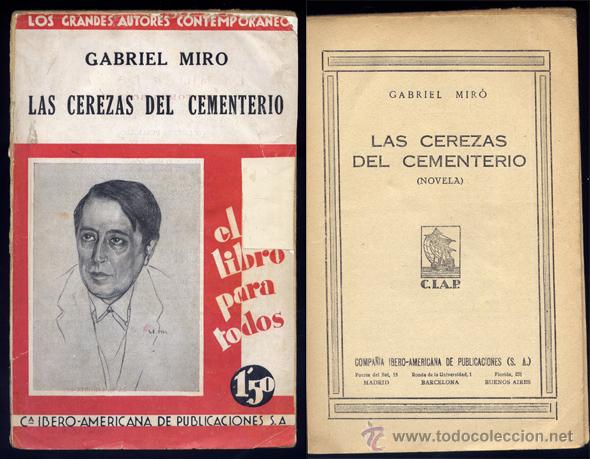 Libros antiguos: MIR&Oacute;, Gabriel.  Las cerezas del cementerio.  1930 [&laquo;El Libro para Todos&raquo;]. - Foto 1