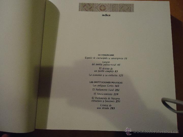 Libros antiguos: EL PARLAMENTO O CORTES DE NAVARRA  GRAN LIBRO - Foto 3