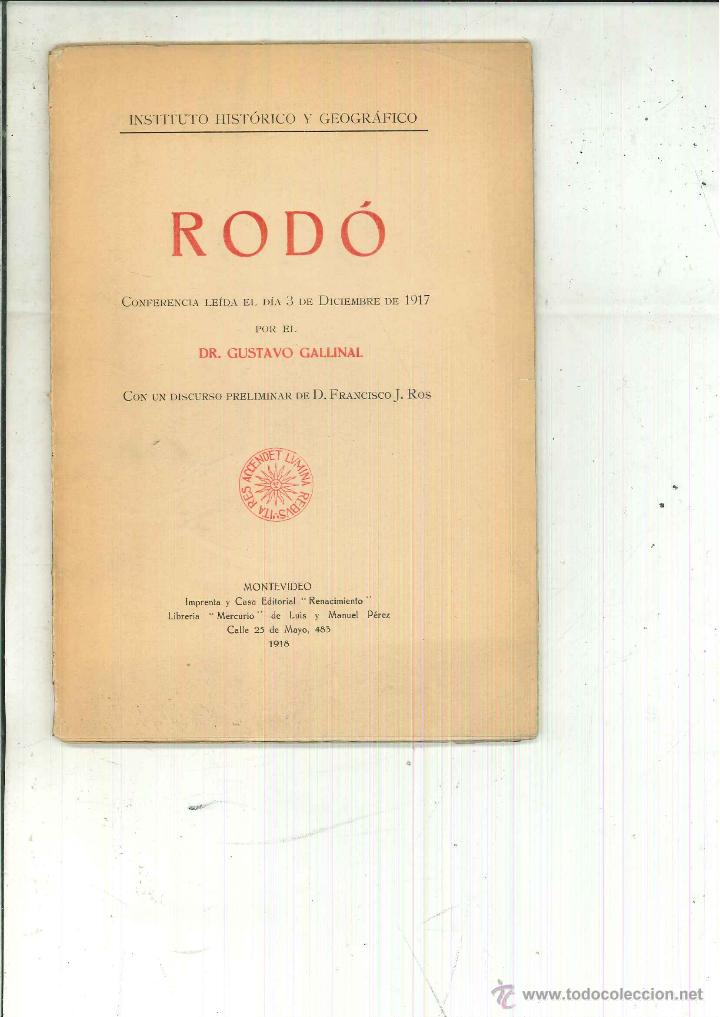 Libros antiguos: ROD&Oacute;. Dr. Gustavo Gallinal - Foto 1