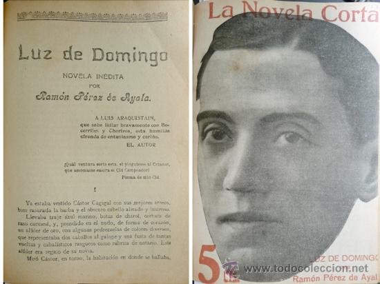 Libros antiguos: P&Eacute;REZ DE AYALA, Ram&oacute;n.  Luz de domingo.  1916. - Foto 1