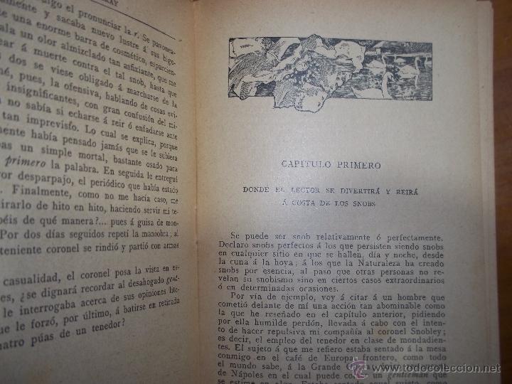 Libros antiguos: Thackeray W.M. El libro de los snobs. segunda edici&oacute;n 1905 - Foto 5
