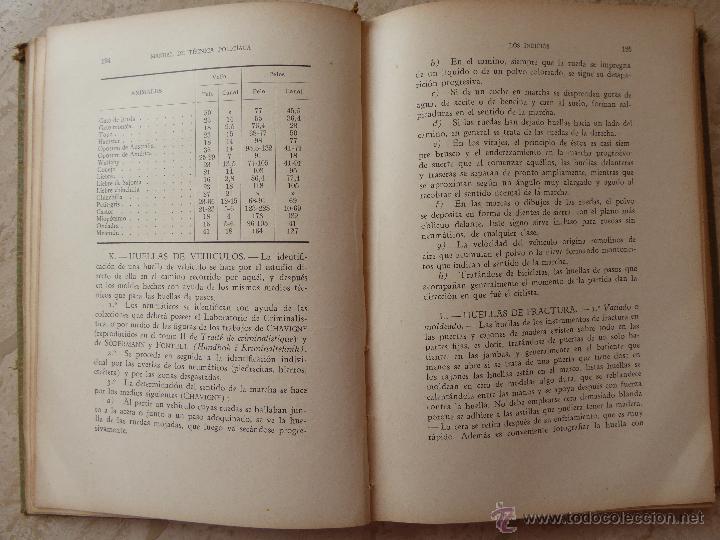 Libros antiguos: T&eacute;cnica Polic&iacute;aca. Locard. - Foto 4