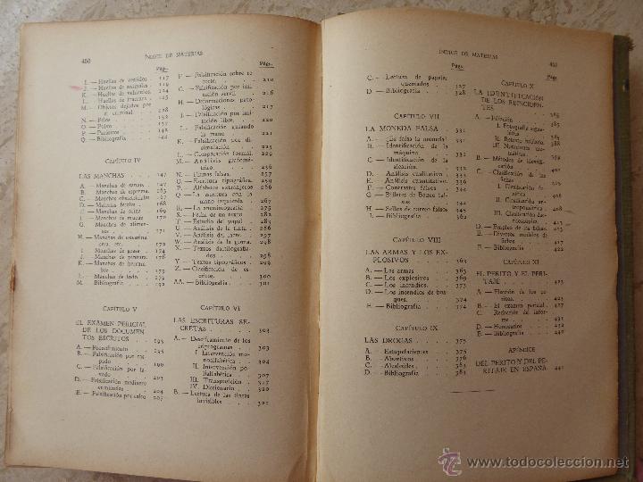 Libros antiguos: T&eacute;cnica Polic&iacute;aca. Locard. - Foto 7