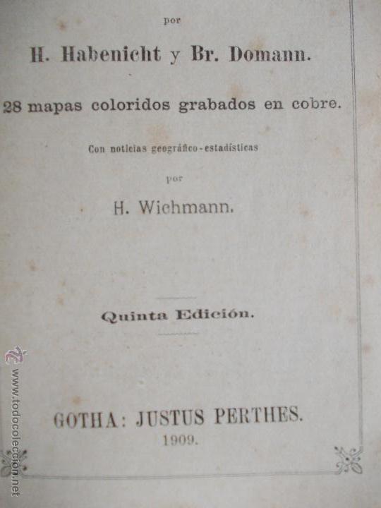 Libros antiguos: Attlas port&aacute;til de 1.909 - Foto 2
