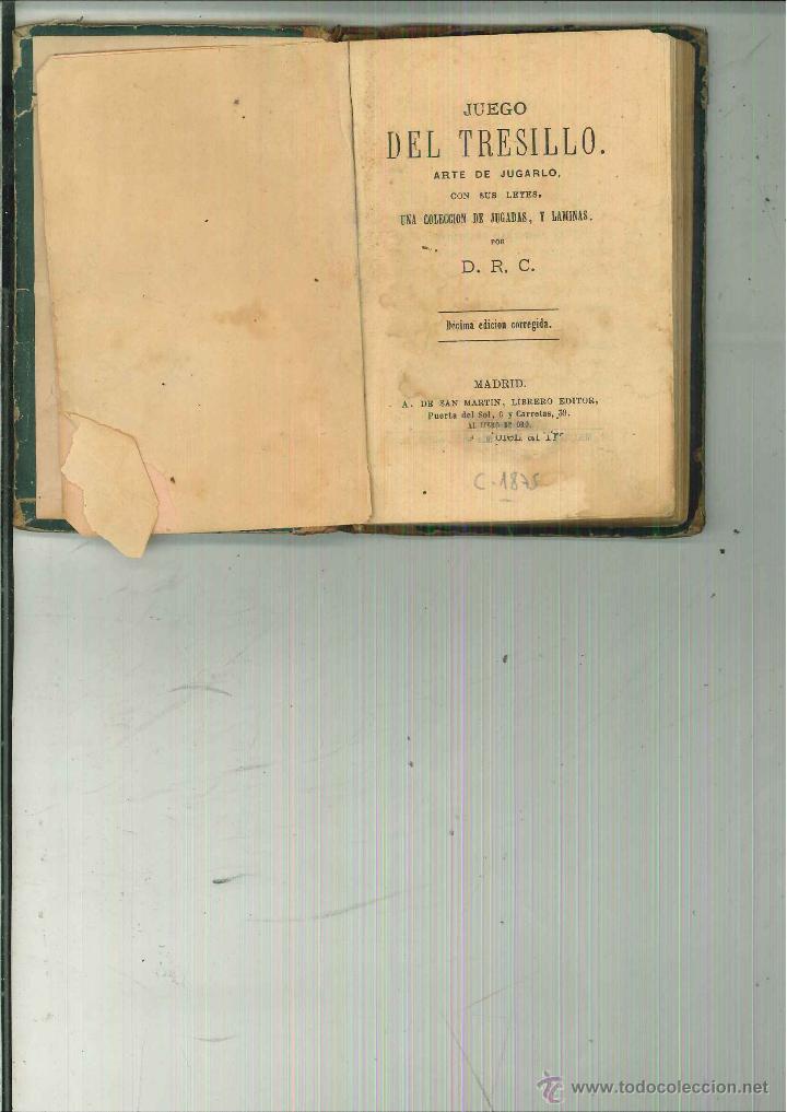 Libros antiguos: JUEGO DEL TRESILLO. D. R. C. - Foto 1
