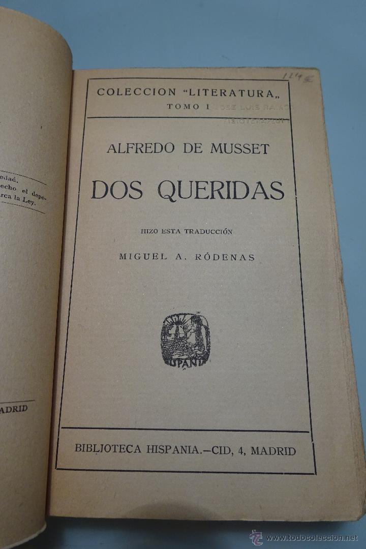 Libros antiguos: DOS QUERIDAS - ALFREDO DE MUSSET - BIBLIOTECA HISPANIA - 191? - Foto 3