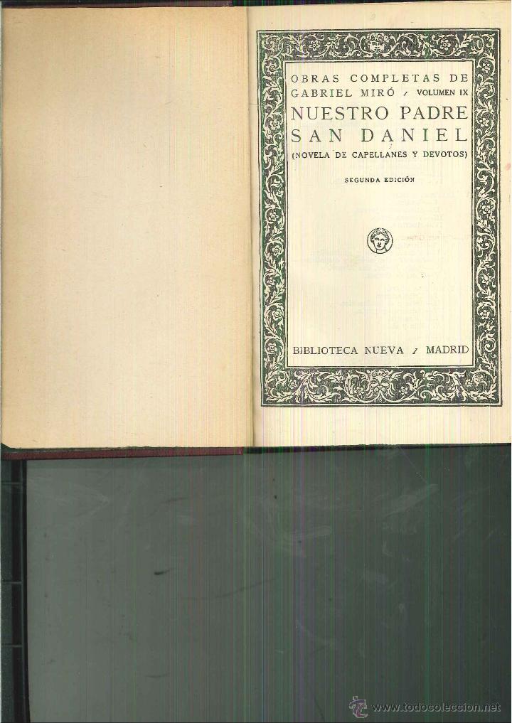 Libros antiguos: NUESTRO PADRE SAN DANIEL. Gabriel Mir&oacute; - Foto 1