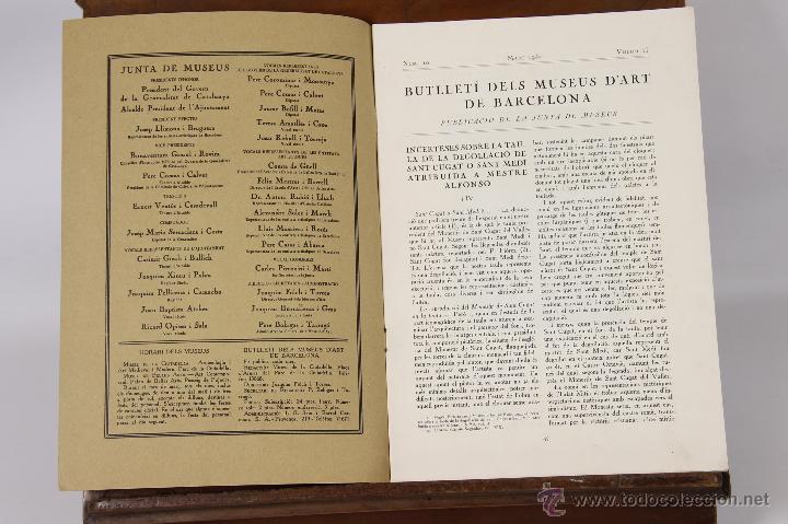 Antiquarische B&uuml;cher: 6757 - BUTLLET&Iacute; DELS MUSEUS D'ART DE BARCELONA.30 EJEM.(VER DESCRIP).JUNTA MUSEUS. 1931-1936.