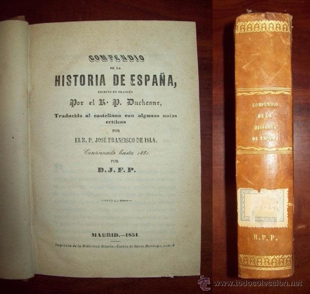 Libros antiguos: DUCHESNE, P. Compendio de la historia de Espa&ntilde;a - Foto 1