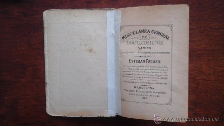 Libros antiguos: MISCELANIA GENERAL DE DOCUMENTOS VARIOS .A&Ntilde;O 1900.ESTEBAN PALUZIE - Foto 6