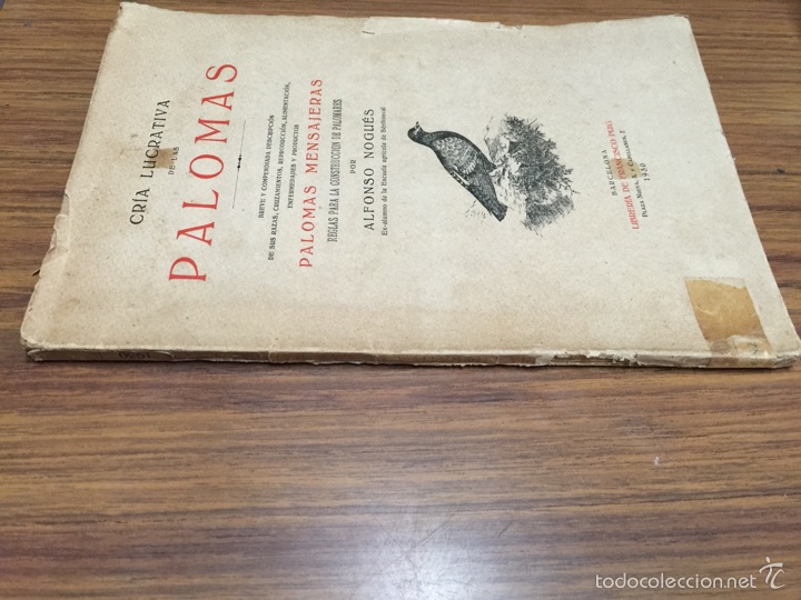Libros antiguos: CR&Iacute;A LUCRATIVA DE LAS PALOMAS. A&Ntilde;O 1930. - Foto 2