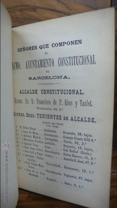 Libros antiguos: AYUNTAMIENTO CONSTITUCIONAL DE BARCELONA 1883. - Foto 2