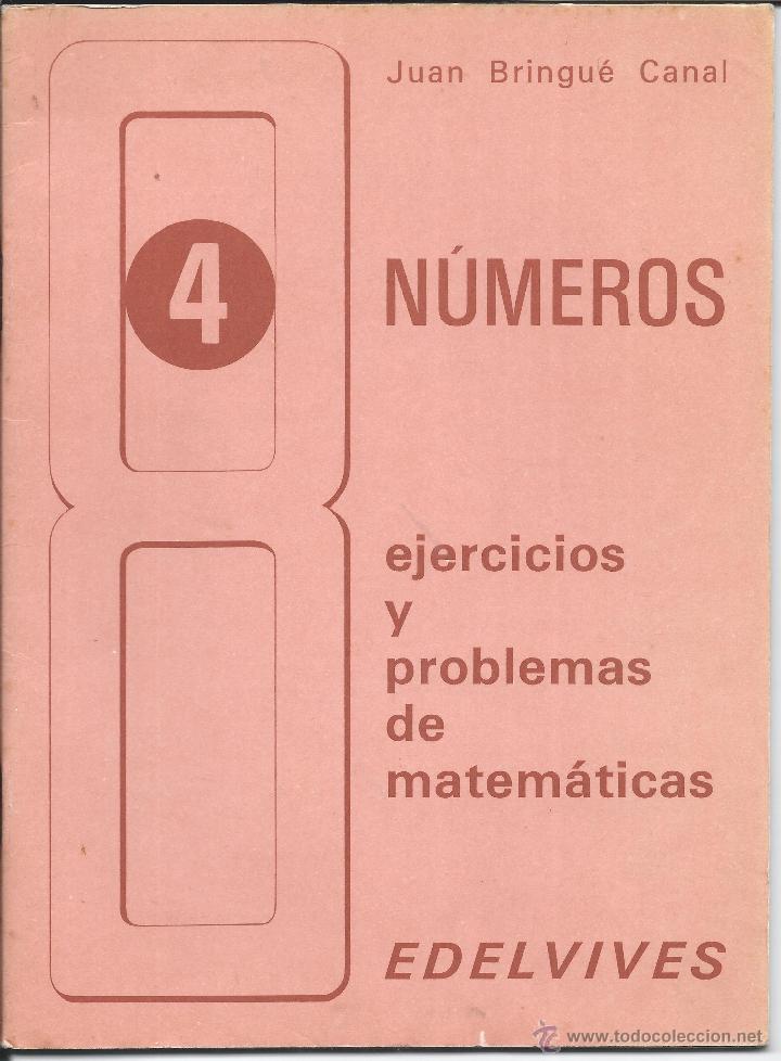 Libros antiguos: 8705- LIBRETA DE 8&ordm;-N&ordm; 4-NUMEROS:EJERCICIOS MATEMATICAS - Foto 1