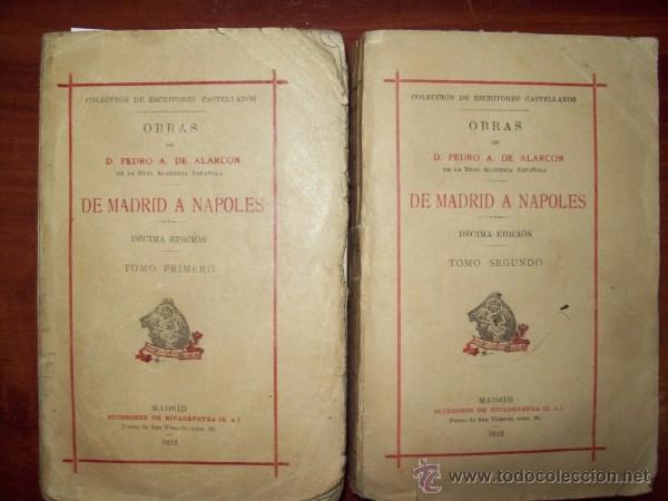 Libros antiguos: ALARC&Oacute;N, Pedro A. de. De Madrid a N&aacute;poles - Foto 1