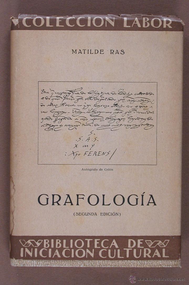 Libros antiguos: Grafologia. Matilde Ras - Foto 1