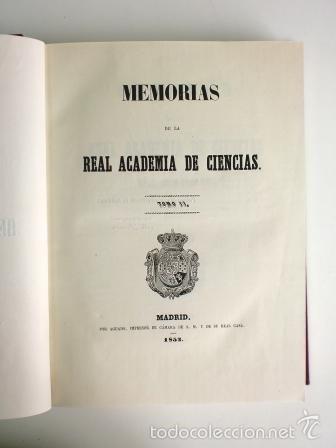 Antiquarische B&uuml;cher: MEMORIAS DE LA REAL ACADEMIA DE CIENCIAS DE MADRID TOMO II (1853)