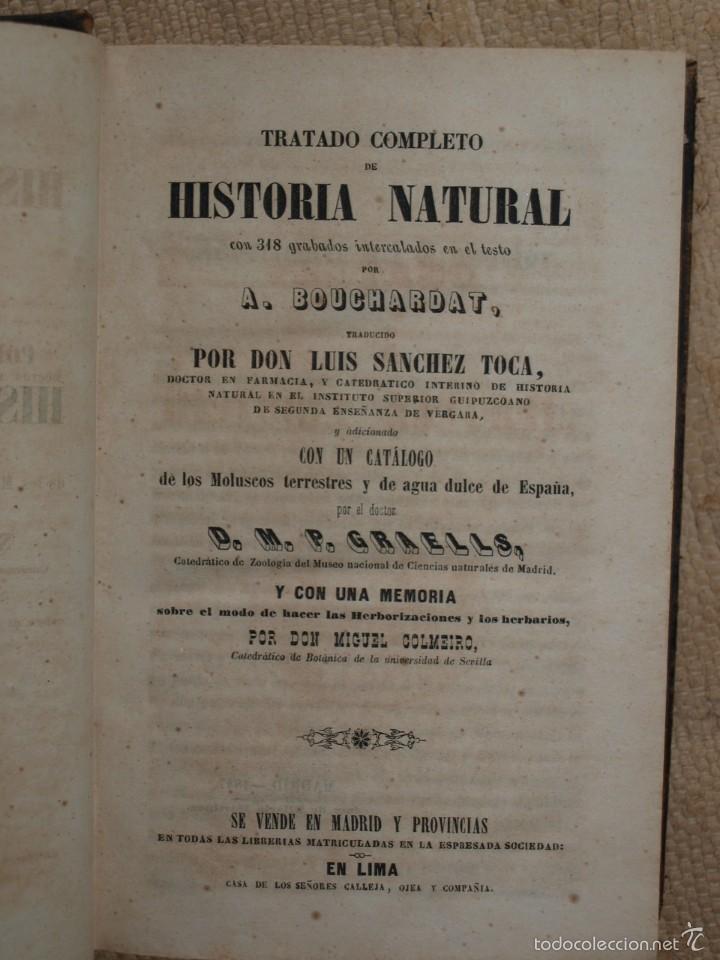 Libros antiguos: A. Bouchardat. Tratado Completo de Historia Natural - Foto 3