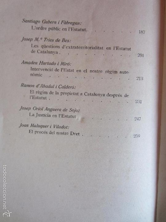 Libros antiguos: CONFER&Egrave;NCIES SOBRE LESTATUT DE CATALUNYA - 1933 - Foto 5